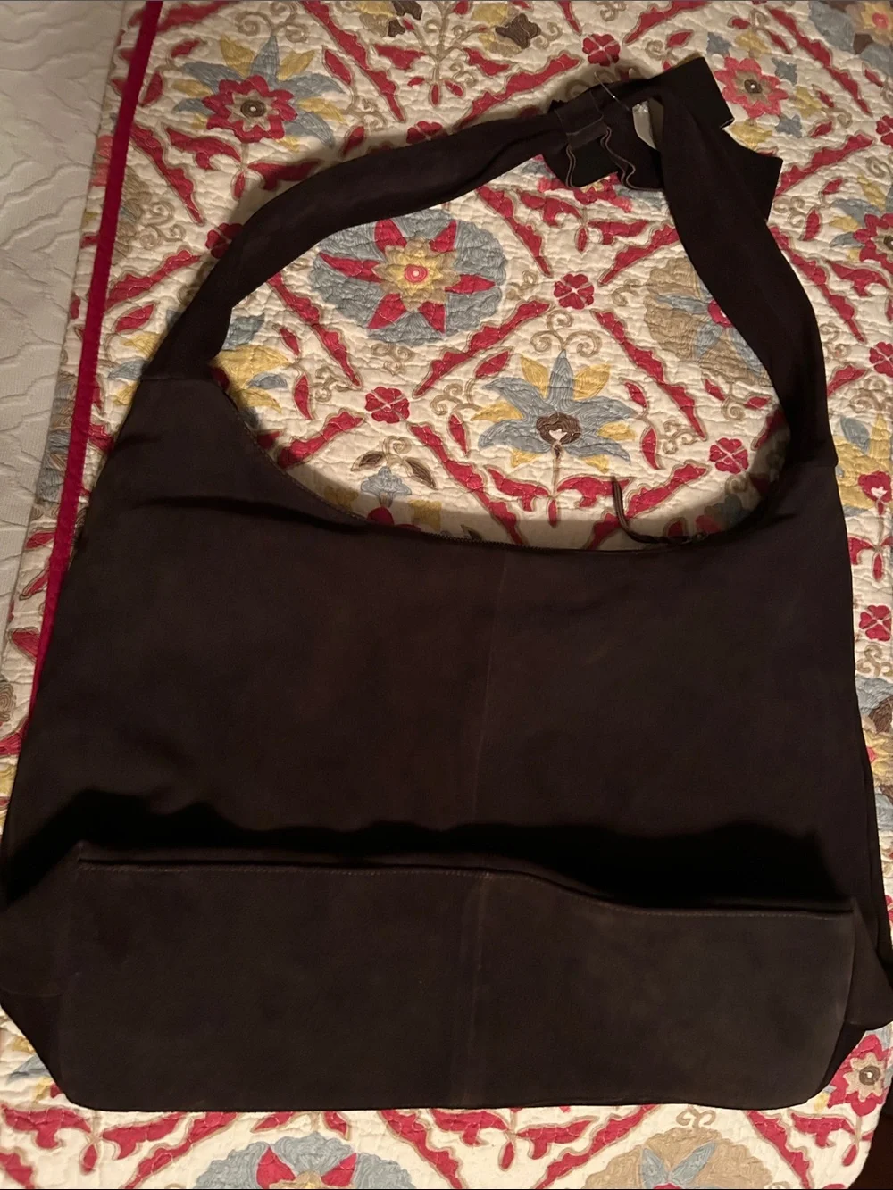 Kimchi Blue Black Suede Shoulder Bag